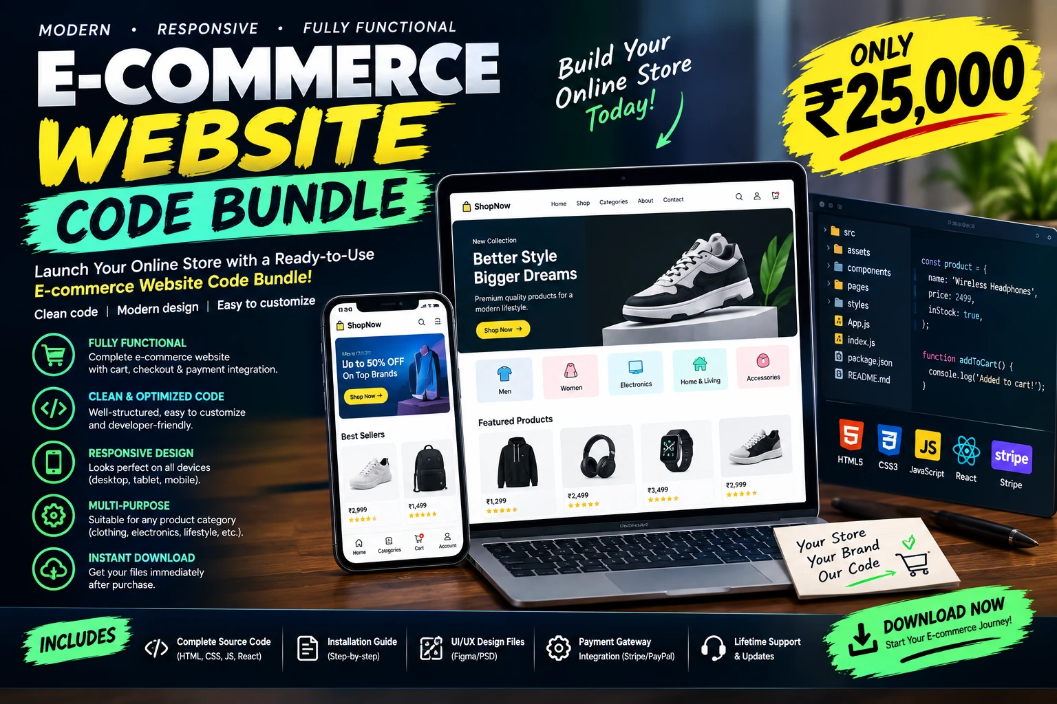 E-commerce Website Code Bundle