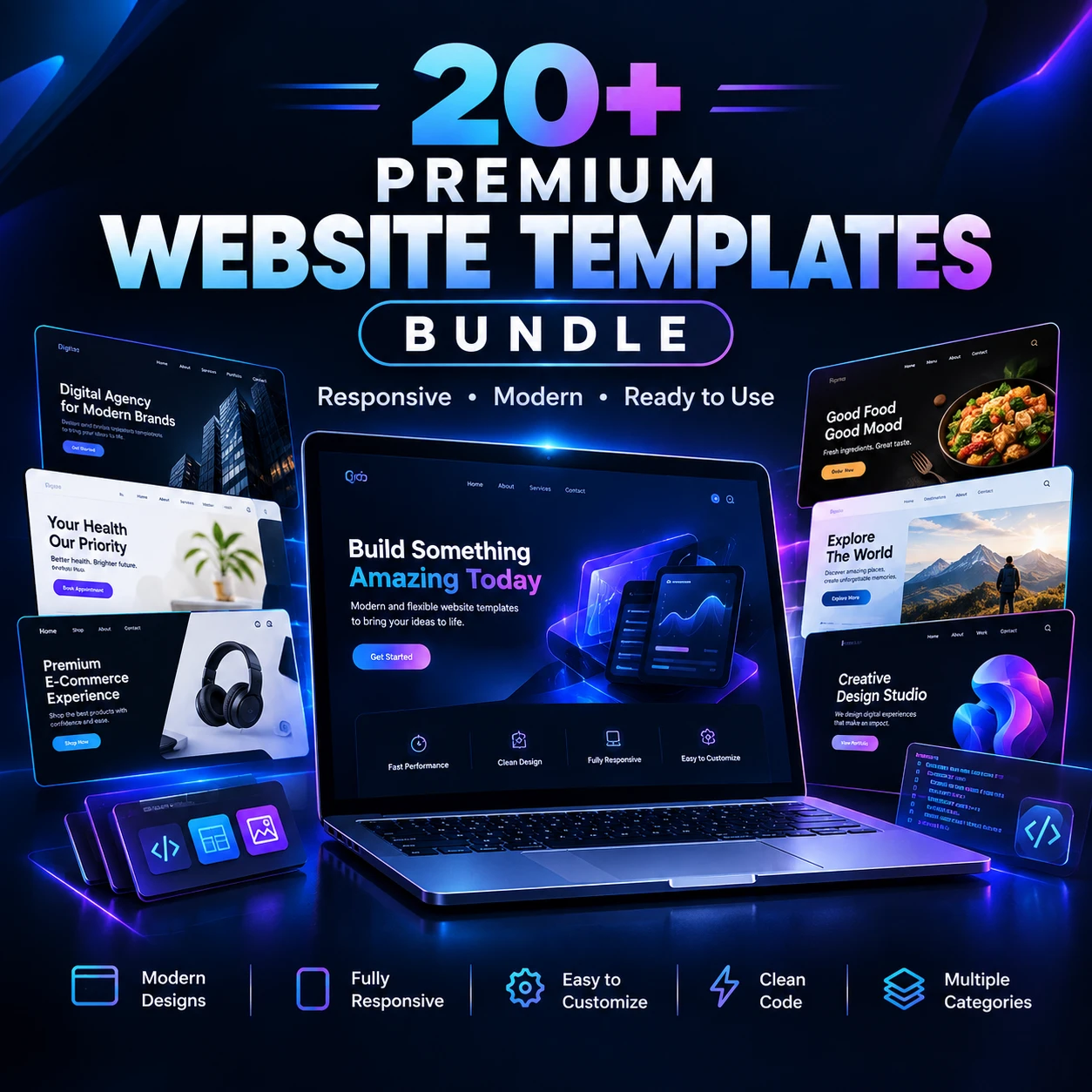20+ Premium Website Templates Bundle